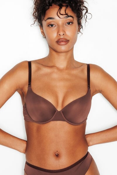 PERFECT SOUTIEN-GORGE AMPLIFORME MICROFIBRE MARRON