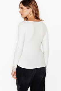 JADEINE TEE-SHIRT MANCHES LONGUES ECRU