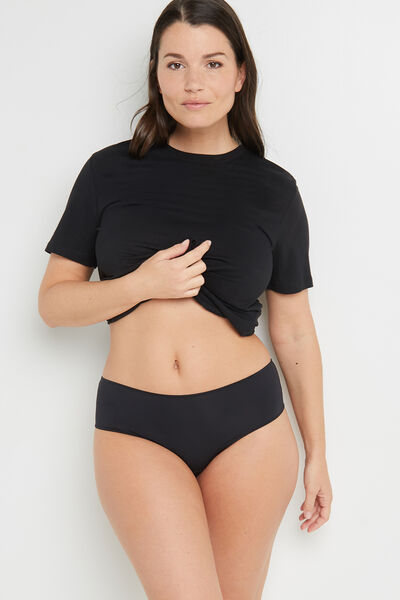 BEE SHORTY MICROFIBRE ET DENTELLE NOIR