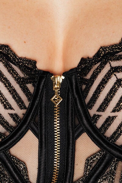 SOUTIEN-GORGE CORBEILLE BUSTIER NOIR