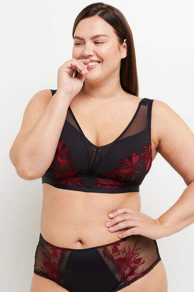 AZUR+ SOUTIEN-GORGE SANS ARMATURES MULTICO NOIR