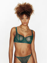 HELA SOUTIEN-GORGE CORBEILLE TULLE VERT