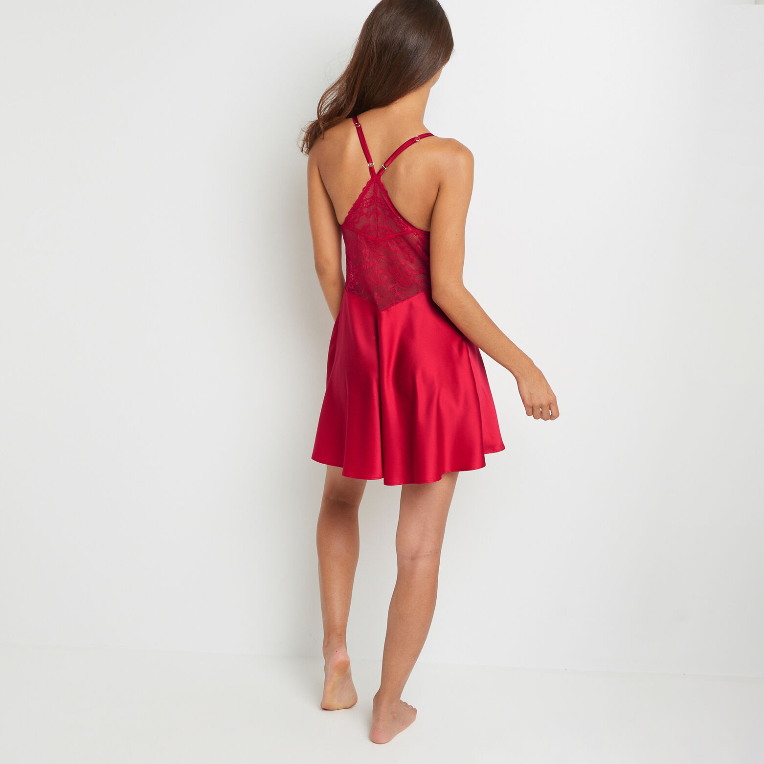 TRINITY NUISETTE TRIANGLE DENTELLE ROUGE