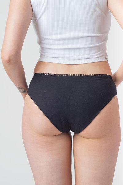 Culotte menstruelle flux moyen NOIR