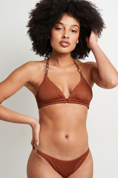 MAILLOT DE BAIN TRIANGLE MARRON