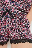 SYARA SHORT VISCOSE NOIR/ROSE