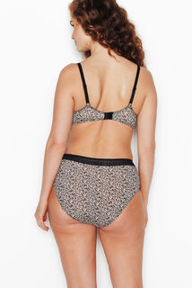 INFINITY LOT DE 2 CULOTTES HAUTES COTON MULTICO NOIR