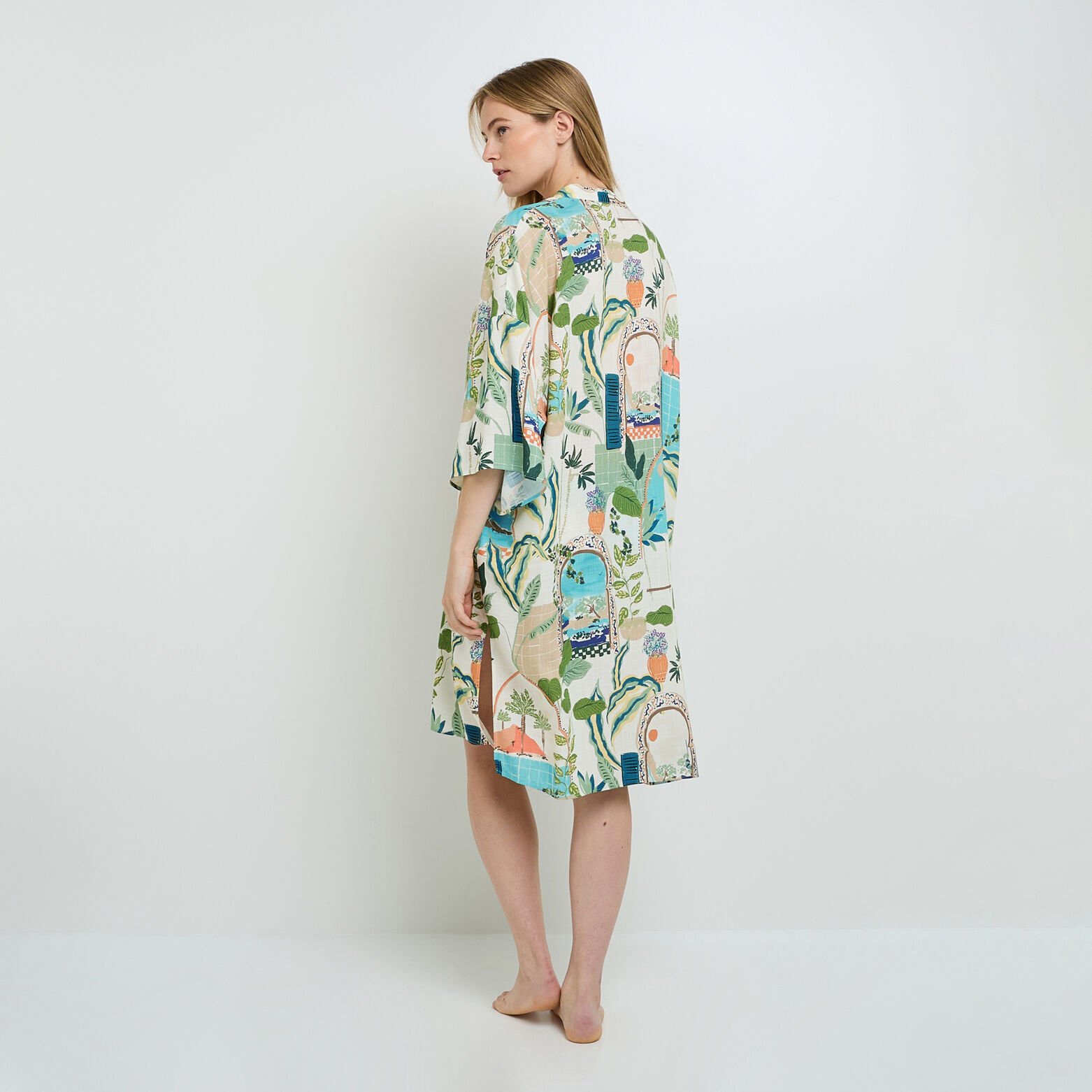 GUIMAUVE Kimono MULTICO BLANC