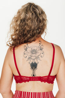 DENTELLE Soutien-gorge Post opératoire Triangle ROUGE
