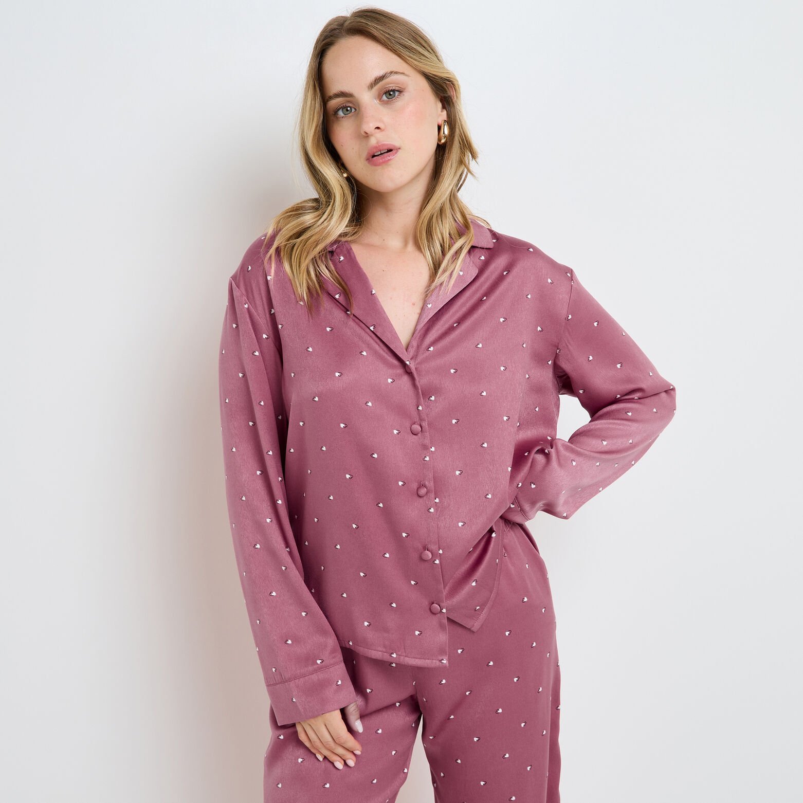 GRAMMY CHEMISE MANCHES LONGUES MULTICO ROSE