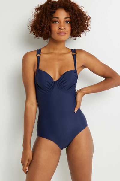 JADE MAILLOT DE BAIN 1 PIECE COULISSE MARINE