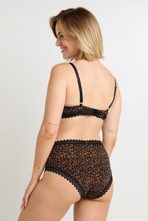 DOUCE CULOTTE TAILLE HAUTE MICROFIBRE MULTICO NOIR