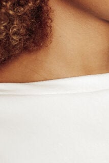 FLUFFY TEE-SHIRT MANCHES LONGUES VELOURS ECRU