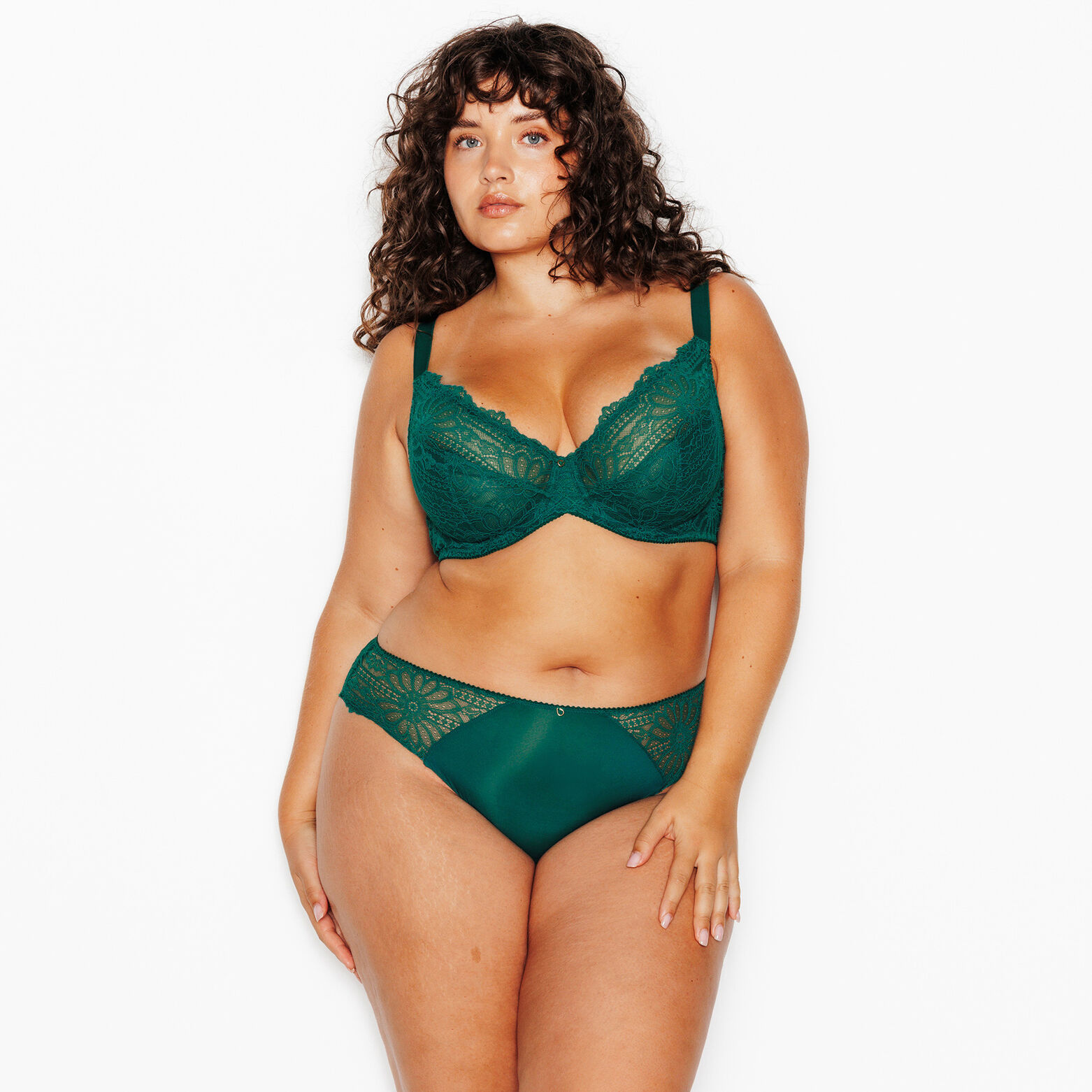 JANNEL CULOTTE DENTELLE VERT FONCE
