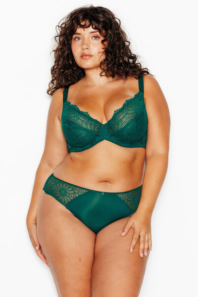 CULOTTE DENTELLE VERT FONCE
