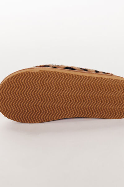 CHAUSSONS FEMME LEOPARD MULTICO MARRON