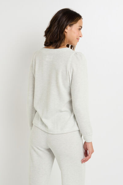 TEE-SHIRT MANCHES LONGUES GRIS CLAIR