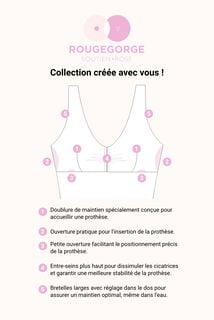MALOU Maillot de bain Post opératoire NOIR