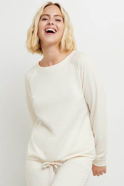 CLAFOUTIS T-SHIRT MANCHES LONGUES MAILLE ECRU