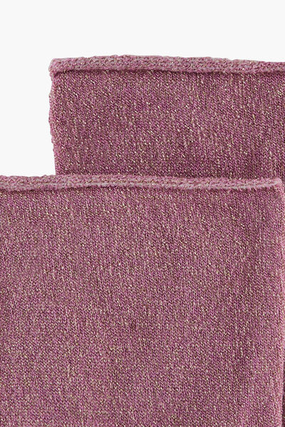 PAIRE DE CHAUSSETTES A PAILLETTES ROSE