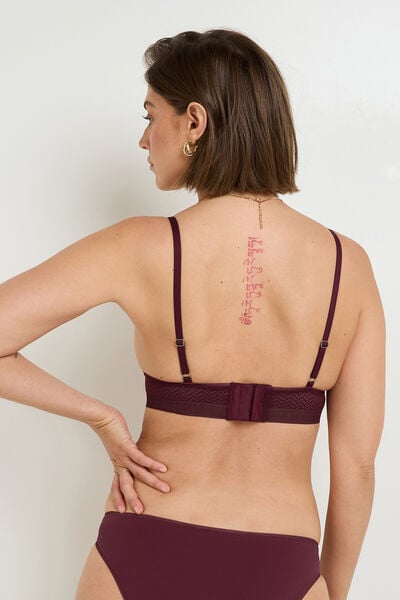 soutien-gorge sans armatures dentelle BORDEAUX