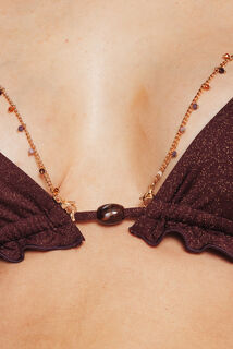 PAILLETTE MAILLOT DE BAIN TRIANGLE OR