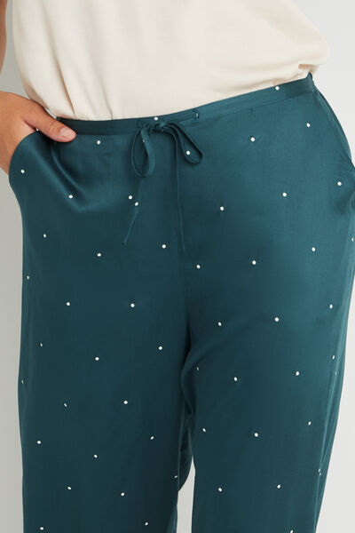AROME PANTALON PALAZZO VISCOSE VERT