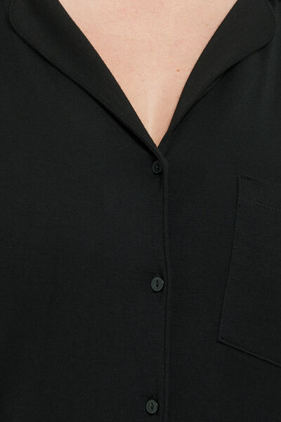 CAMILLE LIQUETTE MANCHES LONGUES VISCOSE NOIR