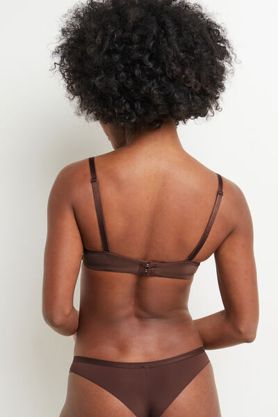 SOUTIEN-GORGE SANS ARMATURES AMPLI MICROFI MARRON