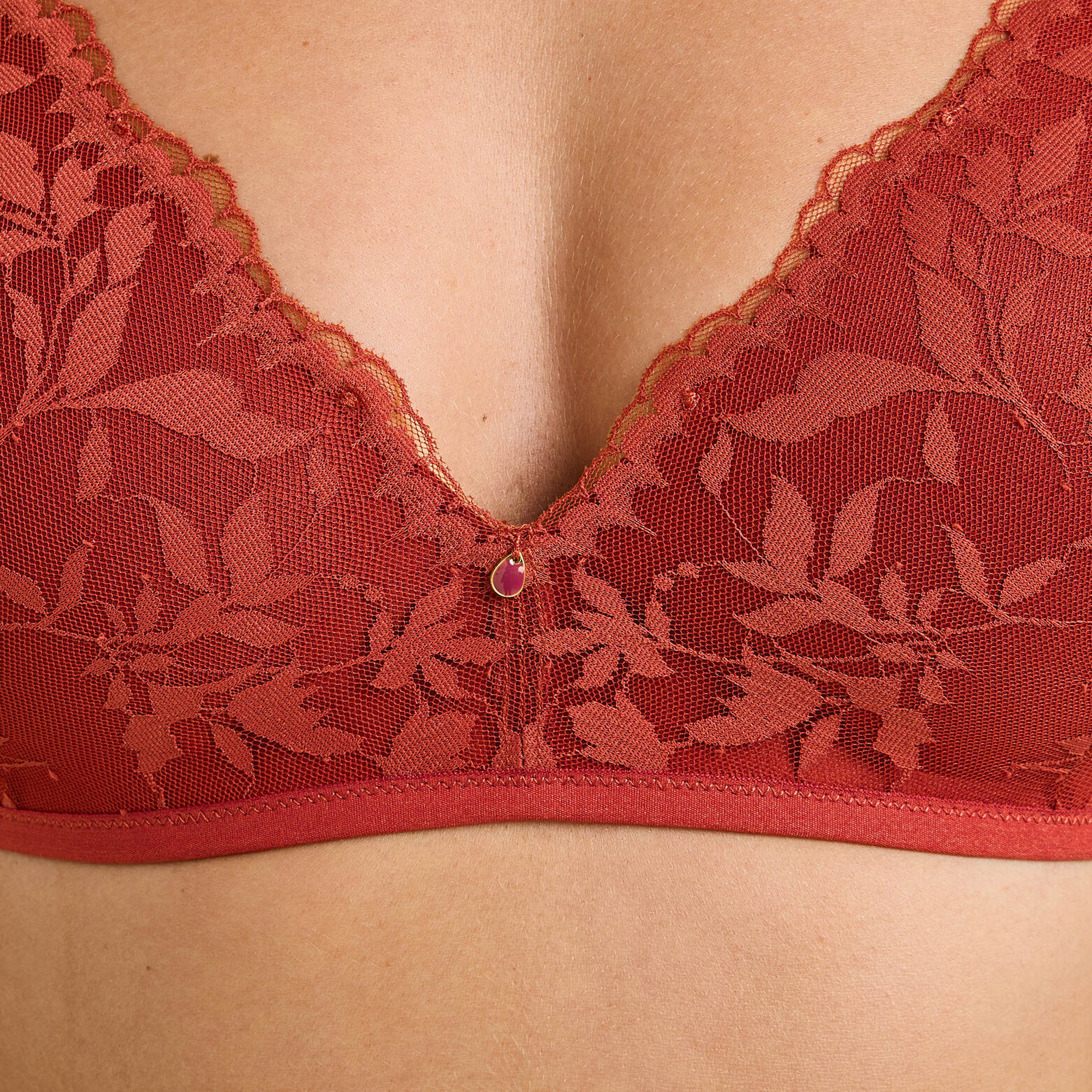 FLORENCE SOUTIEN-GORGE SANS ARMATURES BORDEAUX