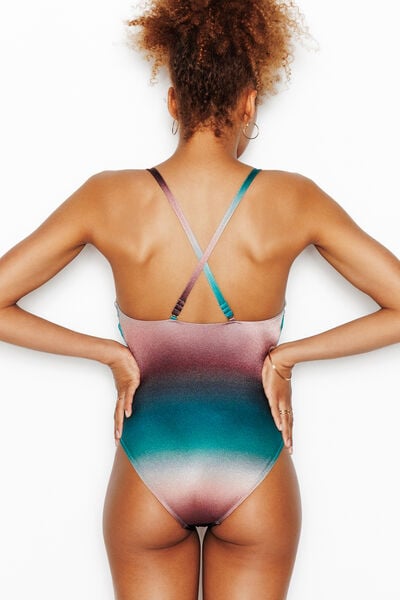 MAILLOT DE BAIN 1 PIECE TRIANGLE MULTICOLOR