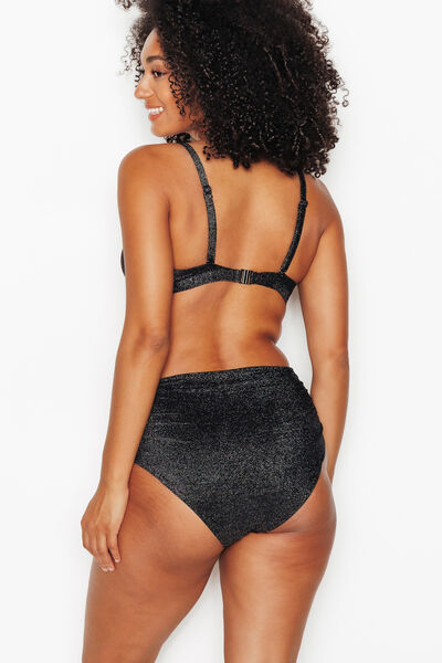 NESS Maillot de bain culotte haute NOIR