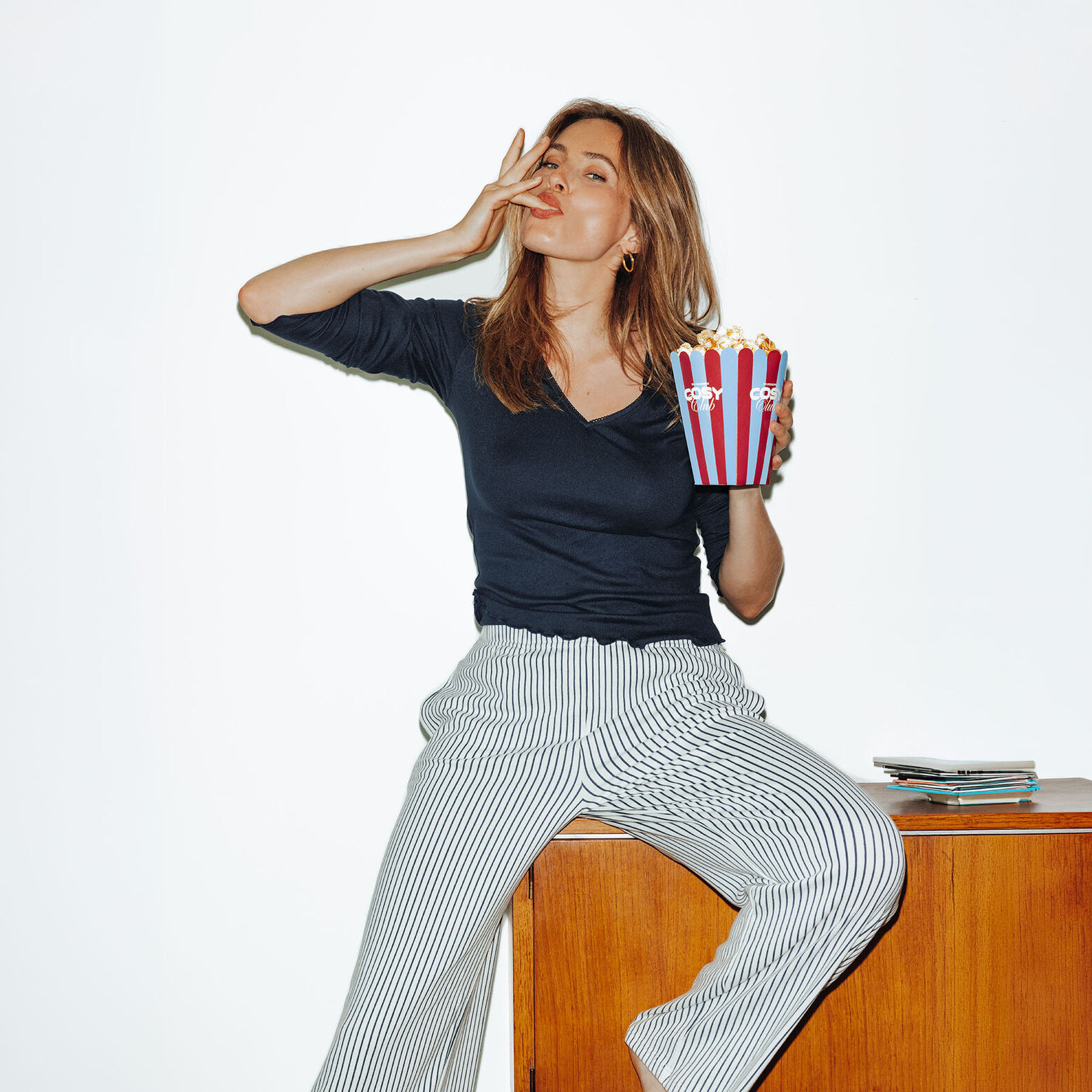 JOLISA TEE-SHIRT MANCHES LONGUES BLEU
