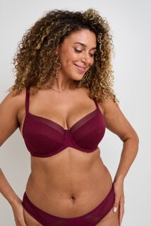 HELLO soutien-gorge emboitant dentelle BORDEAUX