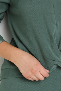 FLOREAL TEE SHIRT MANCHES LONGUES  PETROLE
