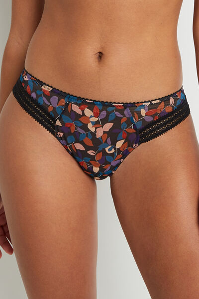 CULOTTE TULLE BRODE NOIR/ROSE