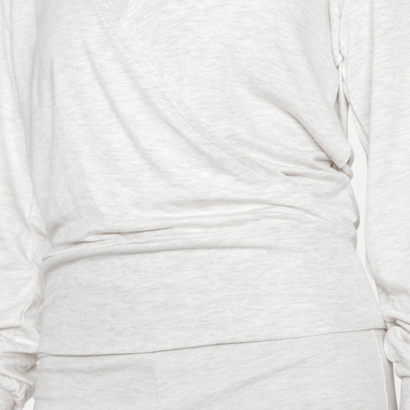 IDA PULL CACHE-COEUR GRIS CLAIR