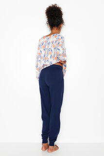 FEERIE PANTALON EN TRICOT BLEU ROI