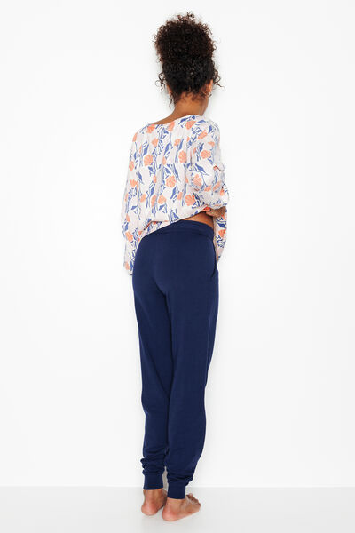 PANTALON EN TRICOT BLEU ROI