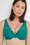 DENTELLE SOUTIEN-GORGE AMPLI FOULARD VERT