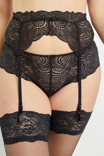 DENTELLE SERRE-TAILLE DENTELLE NOIR