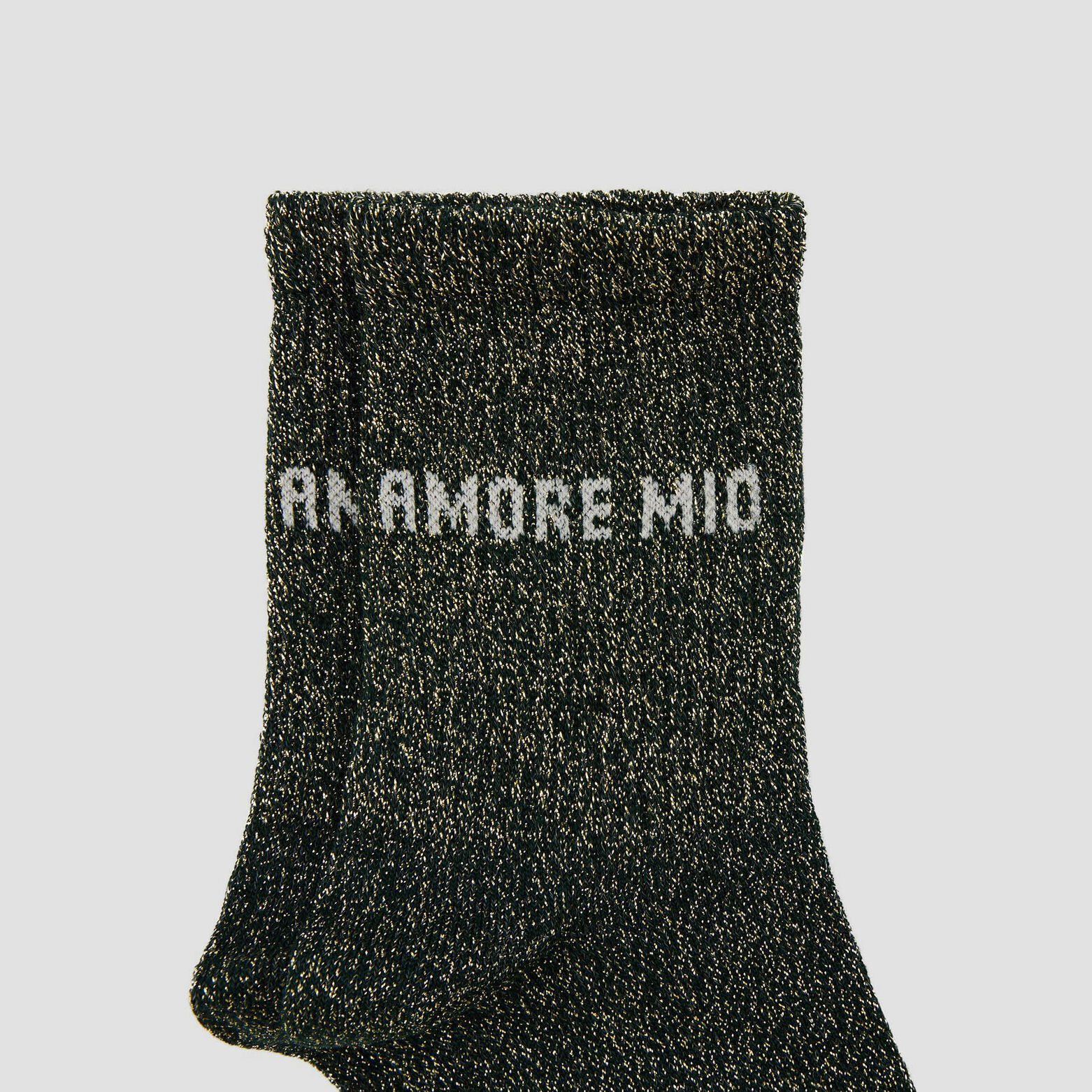 MOTIF PAIRE DE CHAUSSETTES LUREX VERT FONCE