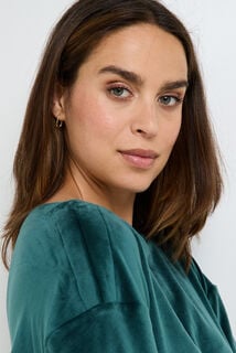 FLUFFY TEE-SHIRT MANCHES LONGUES VERT FONCE