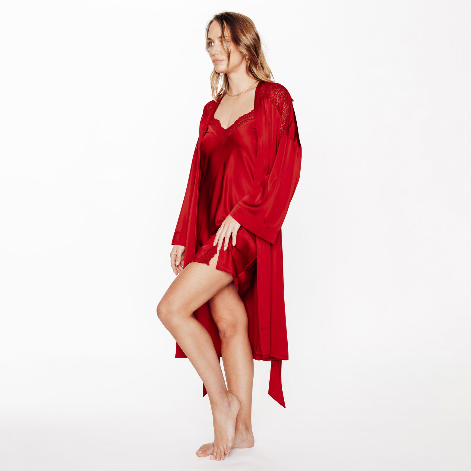 GLADIS KIMONO ROUGE