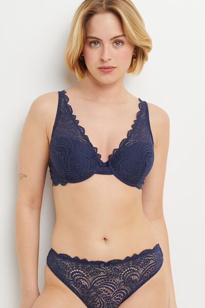 DENTELLE SOUTIEN-GORGE AMPLIFORME MARINE