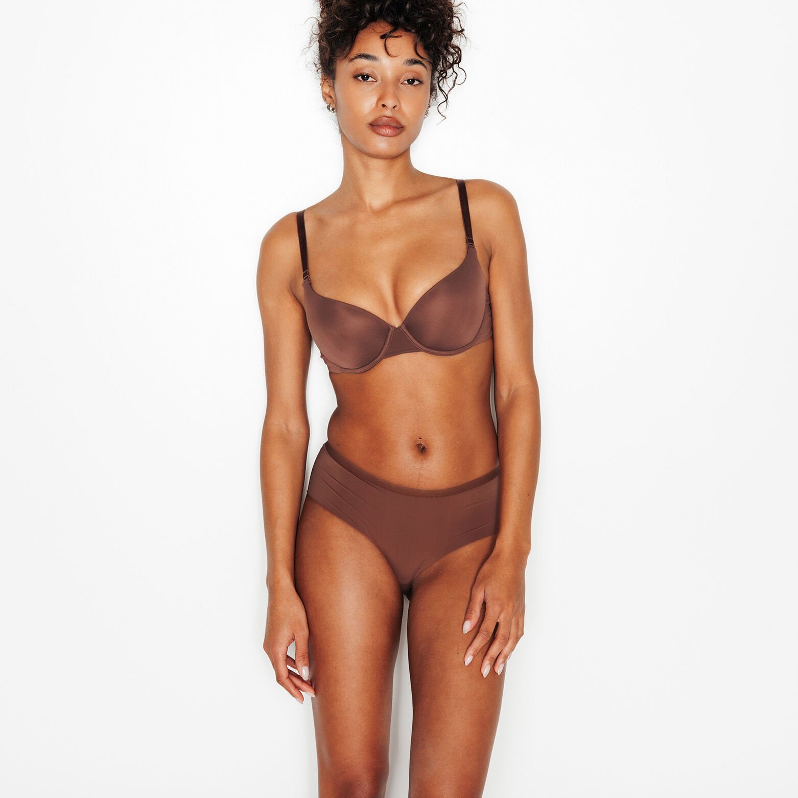 PERFECT SHORTY MICROFIBRE MARRON