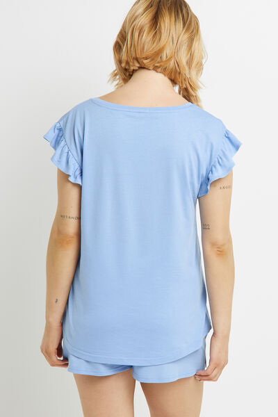 BILL TEE SHIRT MANCHES COURTES COTON BLEU CLAIR