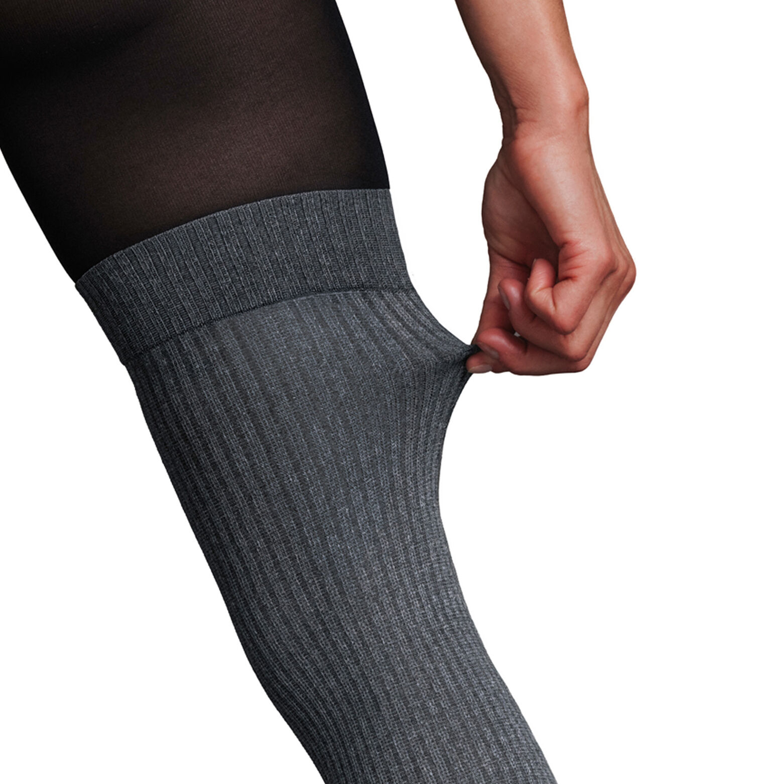 JERSEY COLLANT EFFET CHAUSSETTES MULTICO NOIR
