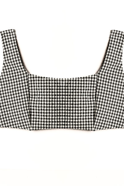 Maillot brassiere vichy BLANC/NOIR