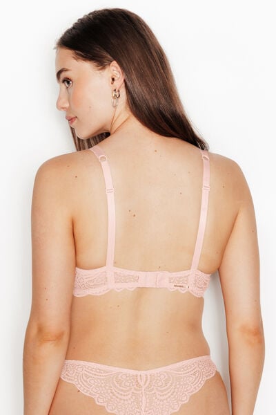 DENTELLE SOUTIEN-GORGE AMPLI DENTELLE POUDRE
